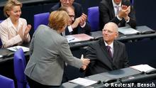 Deutschland 1. Sitzung im neuen Bundestag