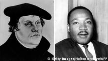 Bildcombo Martin Luther und Martin Luther King