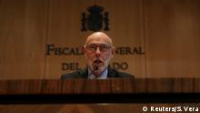 Spanien - Generalstaatsanwalt José Manuel Maza hält eine Erklärung vor der Staatsanwaltschaft in Madrid