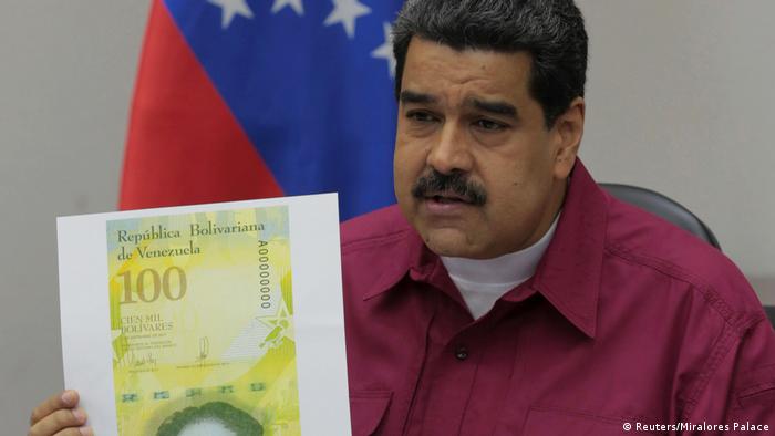 Maduro presenta un nuevo billete de 100 bolívares en noviembre de 2017