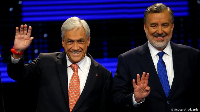 Chile Präsidentschaftskandidaten Sebastian Pinera (L) und Alejandro Guillier (Reuters/I. Alvardo)