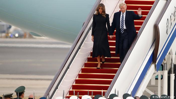 China US-Präsident Donald Trump & Melania Trump | Ankunft in Peking (Reuters/T. Peter)