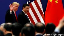 China USA Donald Trump & Xi Jinping | Treffen mit Wirtschaftsführern in Peking