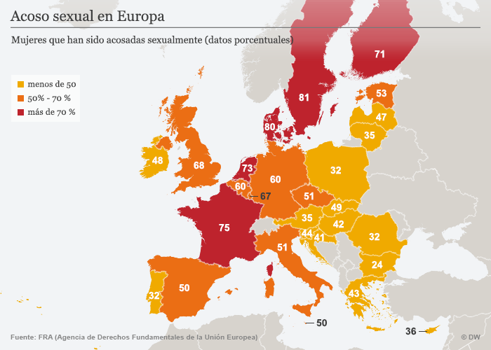 Infografik Karte Sexuelle Belästigung Europa SPA