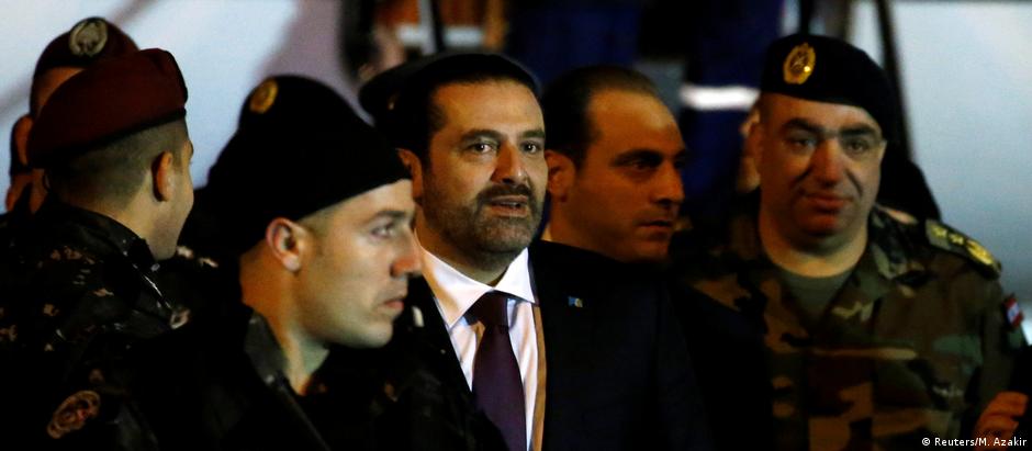 Hariri aterrissou no aeroporto internacional de Beirute na noite desta terça-feira