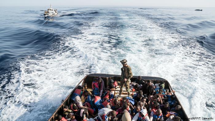 Libya's coastguard has started to intercept migrants at sea and take them to detention camps in the North African country