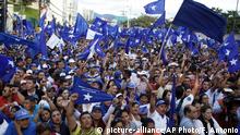 Honduras Anhänger von Präsident Juan Orlando Hernandez in Tegucigalpa