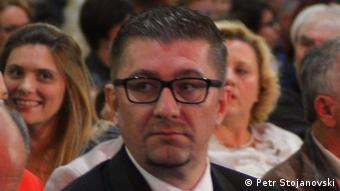 Mazedonien Hristijan Mickoski, Generalsekretär der Oppositionspartei VMRO-DPMNE (Petr Stojanovski)