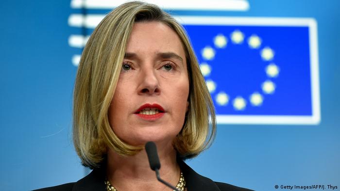 Federica Mogherini Hohe Vertreterin der EU für Außen- und Sicherheitspolitik (Getty Images/AFP/J. Thys)