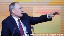 Russland Moskau Präsident Putin bei PK