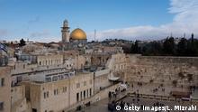 Jerusalem Blilck auf Klagemauer und Felsendom
