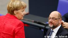 Deutschland Berlin - Angela Merkel und Martin Schulz