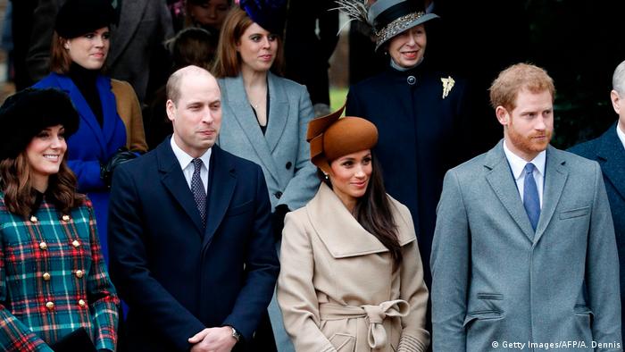 UK Königliche Familie auf dem Weg zur Kirche (Getty Images/AFP/A. Dennis)