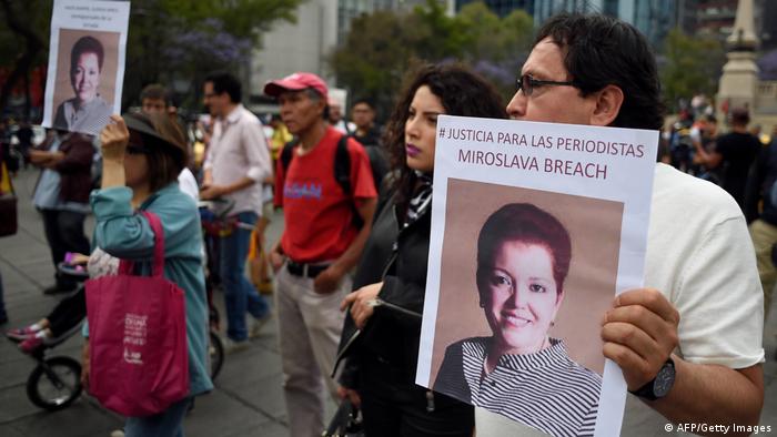 Mexiko | Gedenken an die ermordete Journalistin Miroslava Breach (AFP/Getty Images)