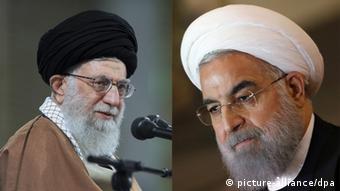Аятолла Хаменеи и президент Хасан Роухани 