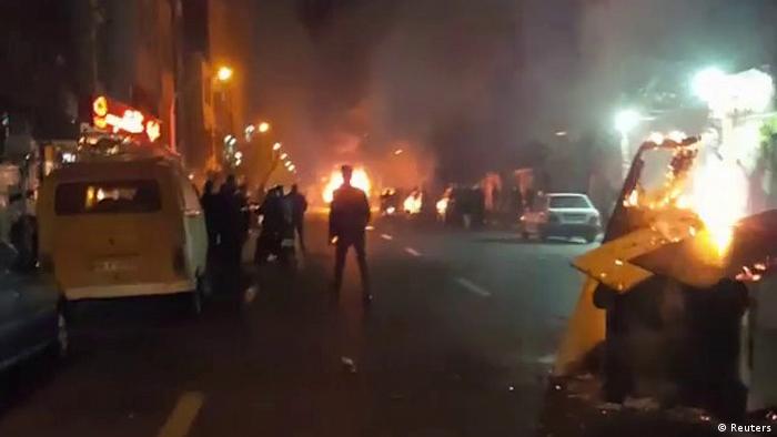 Fires burning amid protests 