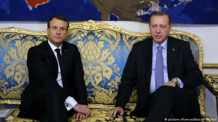 Emmanuel Macron e Recep Tayyip Erdogan