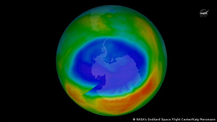 Imagem da Nasa mostra buraco de ozônio sobre a Antártida