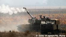 Israelische Artillerie auf den Golanhöhen