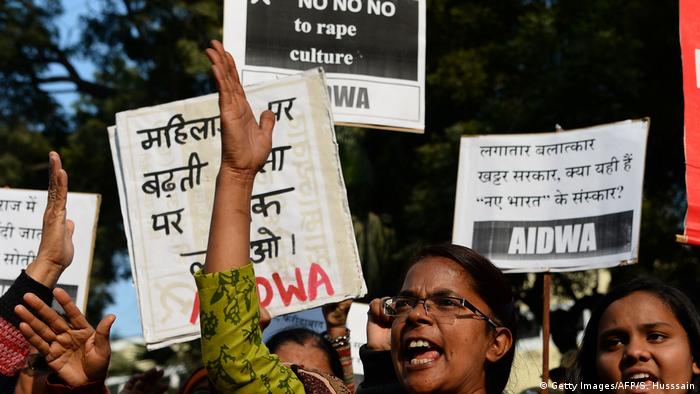 Indien Protest gegen Vergewaltigungsfälle in Haryana (Getty Images/AFP/S. Husssain)
