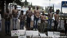 Israel Eritreische Flüchtlinge demonstrieren in Jerusalem