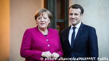 Frankreich Emmanuel Macron empfängt Bundeskanzlerin Angela Merkel in Paris