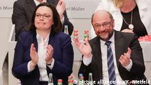 Außerordentlicher SPD-Parteitag Andrea Nahles und Martin Schulz