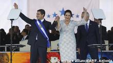 Honduras Präsident Juan Orlando Hernandez und seine Frau Ana Garcia