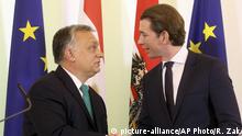 Österreich Knzler Sebastian Kurz empfängt ungarischer Ministerpräsident Viktor Orban