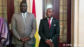 Artur Silva neuer Premierminster von Guinea-Bissau mit Präsident Jose Mario Vaz (DW/B. Darame)