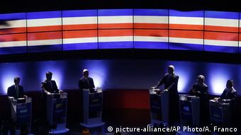 Costa Rica Wahlen | TV-Duell (picture-alliance/AP Photo/A. Franco)