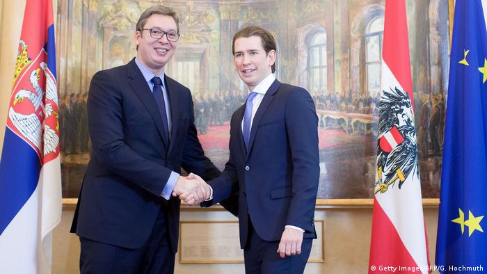 Aleksandar Vučić i Sebastian Kurz (Getty Images/AFP/G. Hochmuth)