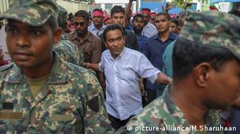 Maledivischer Präsident Yameen Abdul Gayoom (picture-alliance/M.Sharuhaan)