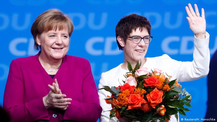 ngela Merkel y Annegret Kramp-Karrenbauer, la nueva secretaria general de la CDU.