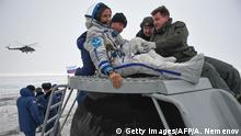 Kasachstan Landung der ISS Astronauten