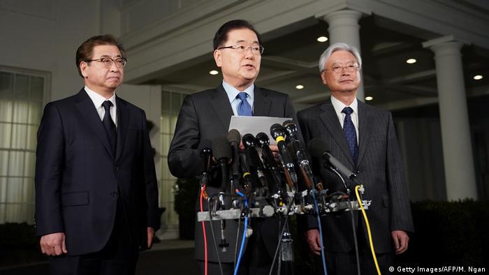 USA Chung Eui Yong Ankndigung zu Nordkorea im Weißen Haus (Getty Images/AFP/M. Ngan)