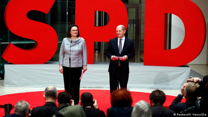 Berlin Nahles und Scholz stellen SPD-Minister vor