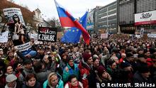 Slowakei Bratislava Demonstrationen nach Journalistenmord