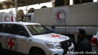 Syrien CIRC-Hilfskonvoi in der belagerten Stadt Douma (Reuters/B. Khabieh)