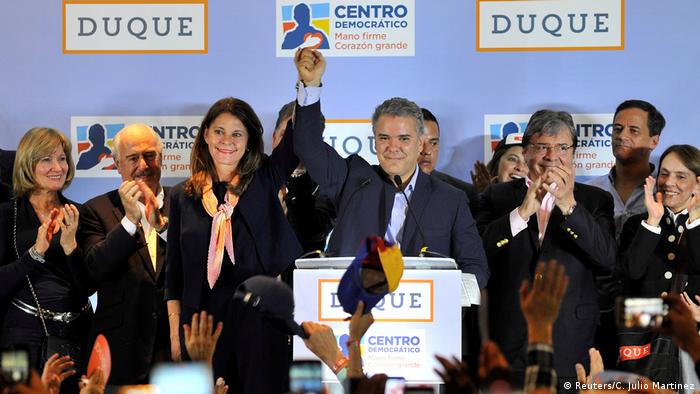 Iván Duque, candidato presidencial del partido de derecha Centro Democrático de Colombia.