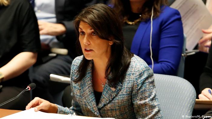 USA UN-Sicherheitsrat US-Botschafterin für die UN Nikki Haley (Reuters/M. Segar)