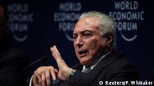Brasilien Rede Michel Temer auf dem Weltwirtschaftsforum in Sao Paulo