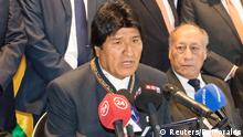 Niederlande Evo Morales beim Weltgerichtshof in Den Haag