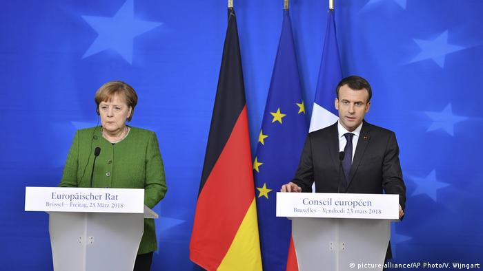 Belgien EU-Gipfel PK Merkel Macron