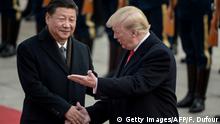 China Peking - Xi Jinping und Donald Trump