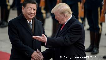China Peking - Xi Jinping und Donald Trump (Getty Images/AFP/F. Dufour)