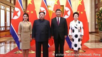 Peking China Nordkorea Gespräche Xi Jinping Kim Jong Un (picture-alliance/Xinhua/J. Peng)