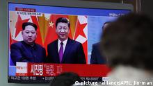 Südkorea TV Treffen Kim Jong Un Xi Jinping
