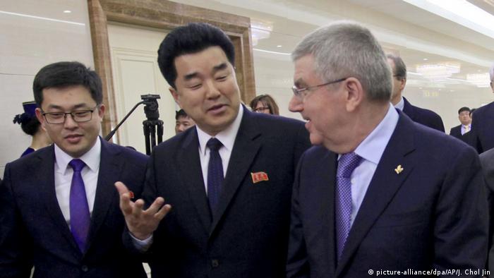 IOC-Präsident Bach zu Besuch in Nordkorea (picture-alliance/dpa/AP/J. Chol Jin)