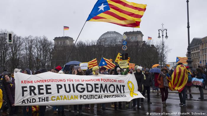 Manifestación en Alemania por la liberación de Puigdemont.